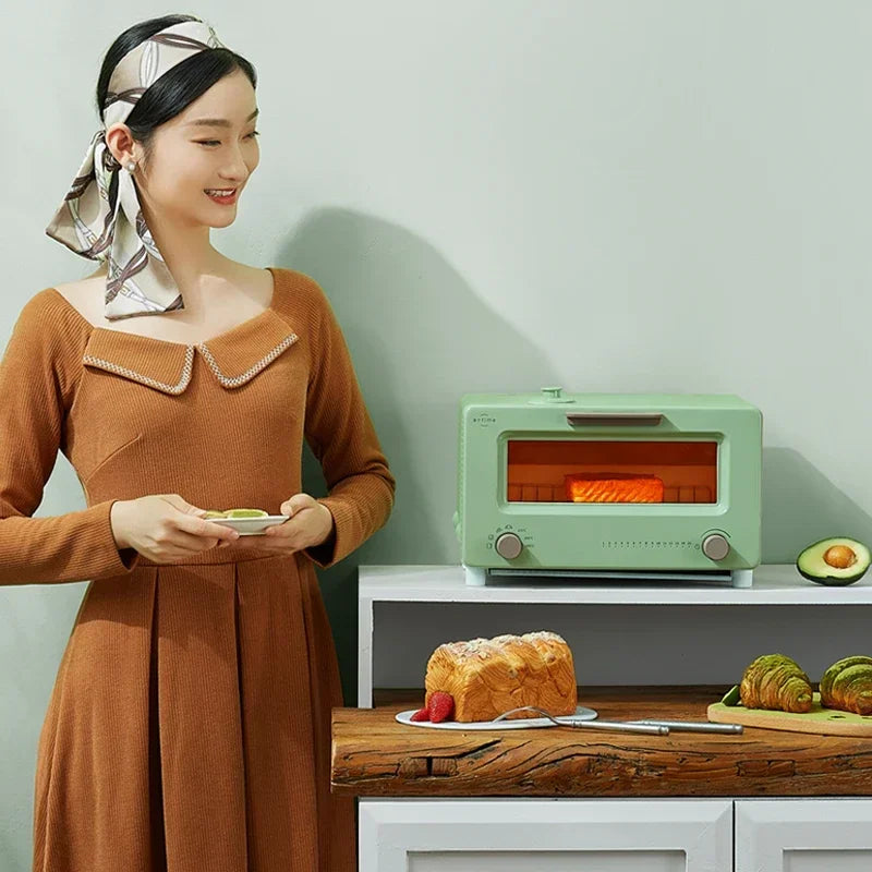 Steam CabinetMultifunctional Mini Oven 10L Mini Microwave Oven Pink Mini Oven Electric For Kitchen