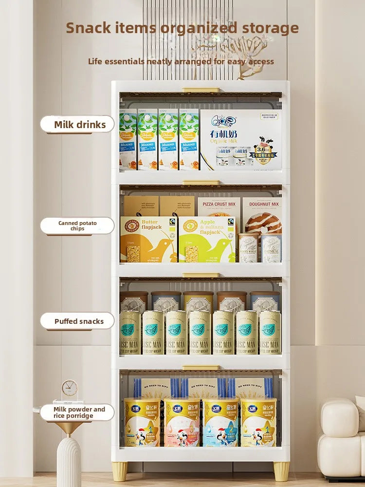 Kitchen Batoom Narrow Space Storage Cabinet Flip Cover Sle Refrigerator Side Storage elf Living Room Bedroom Organizer