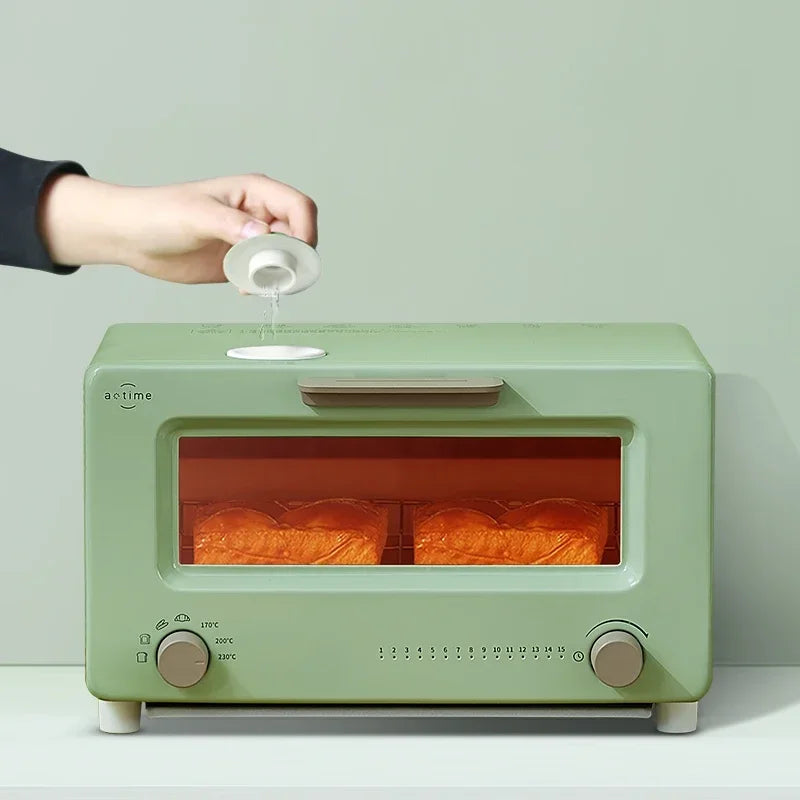 Steam CabinetMultifunctional Mini Oven 10L Mini Microwave Oven Pink Mini Oven Electric For Kitchen